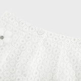 Calla fauxflower cutout blouse  shorts matching set