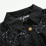 Callie Midi Dress - Neckline Collar - Occasion Night Out - Elegant Style - High Waist - Long Sleeve
