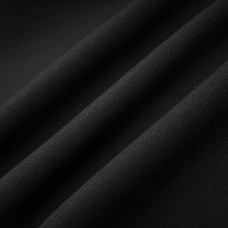 Camellia pleated black mini dress