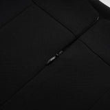 Camellia pleated black mini dress