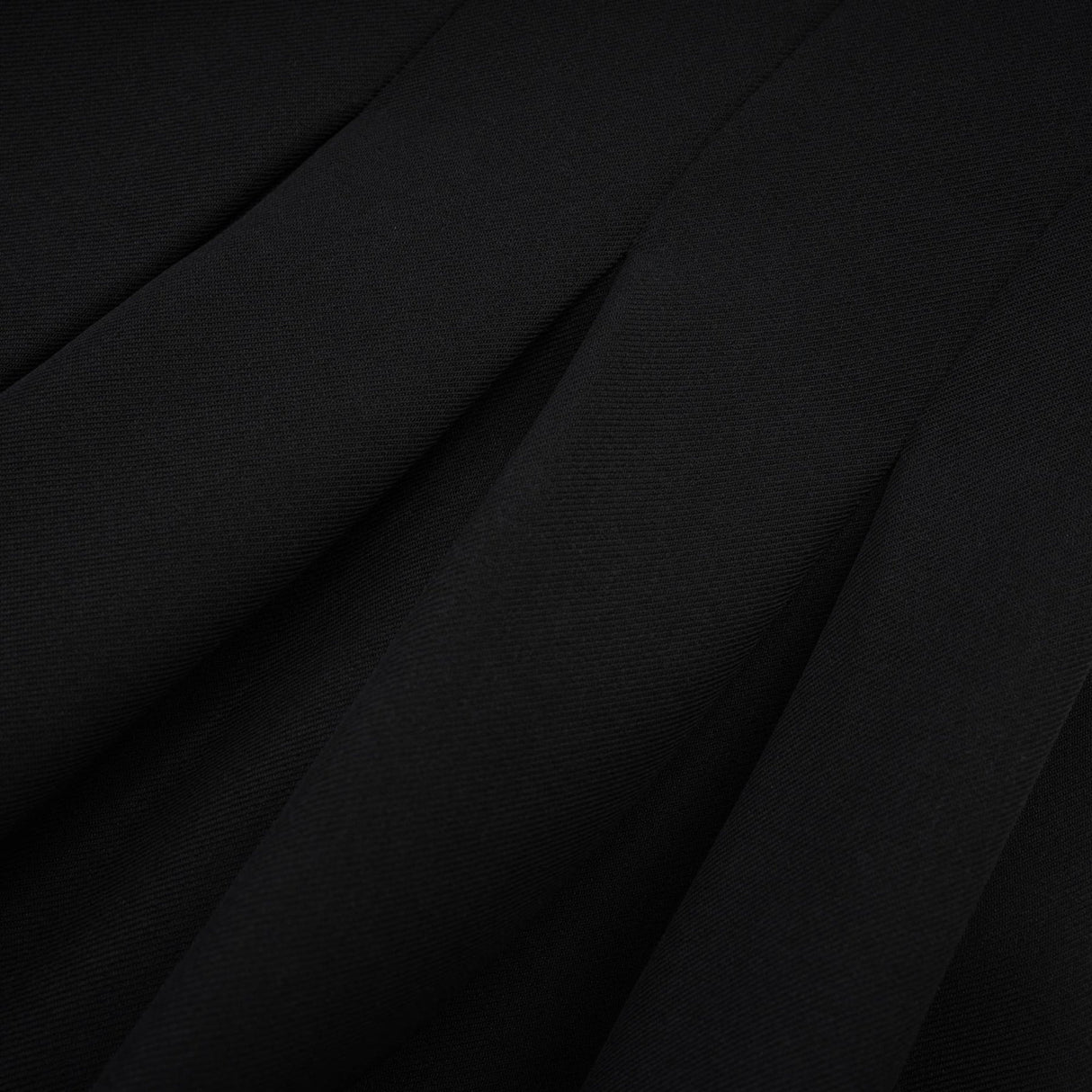 Camellia pleated black mini dress