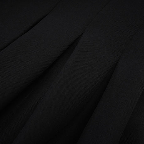 Camellia pleated black mini dress