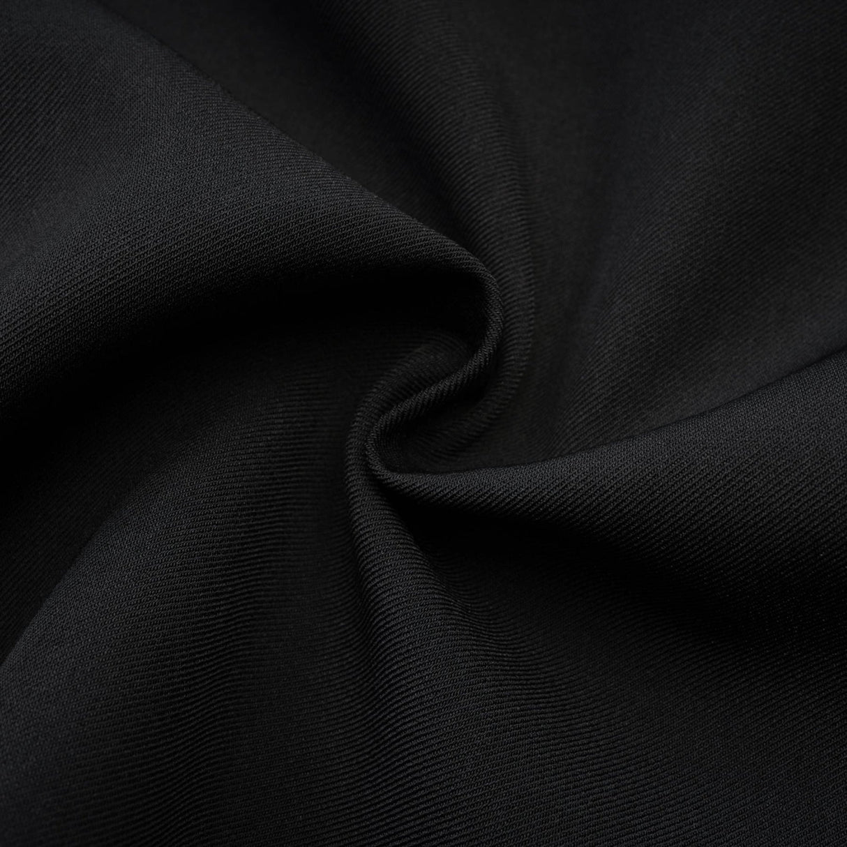 Camellia pleated black mini dress