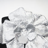 Camila Mini Dress - Sleeveless Off the Shoulder Sequin Embellished Faux - Flower Accent