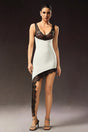 Camila White Lace Asymmetrical Midi Dress