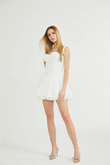 Camille white corset mini dress