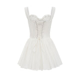 Camille white corset mini dress