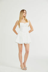 Camille white corset mini dress