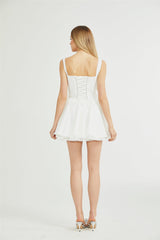 Camille white corset mini dress