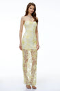 Caoimhe Yellow Floral Print Off Shoulder Maxi Dress