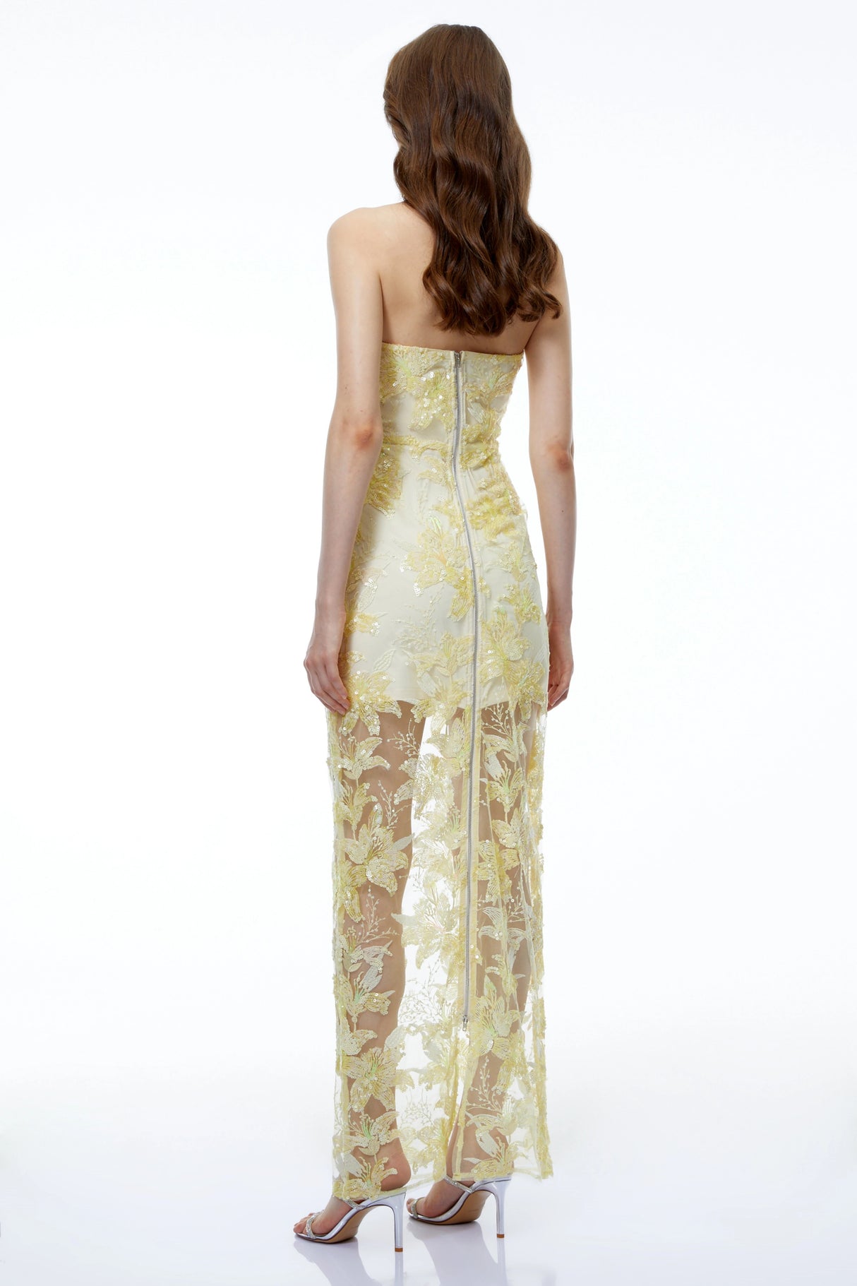 Caoimhe Yellow Floral Print Off Shoulder Maxi Dress