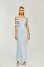 Capri floralstraps satin maxi dress