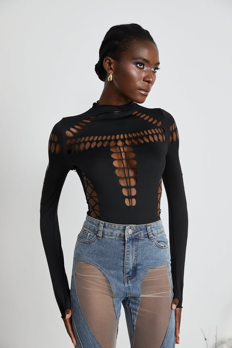 Capriana longsleeved cutout bodysuit