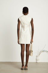 Capucine beadembellished jacquard sleeveless mini dress