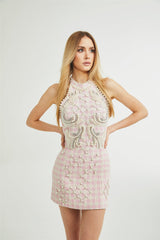 Capucine pearlembellished mini dress