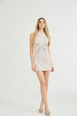 Capucine pearlembellished mini dress