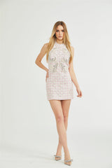 Capucine pearlembellished mini dress