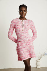 Capucine pink checkpattern mini dress