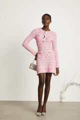 Capucine pink checkpattern mini dress