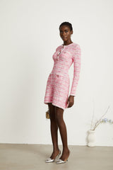 Capucine pink checkpattern mini dress