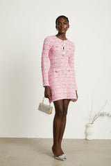 Capucine pink checkpattern mini dress