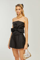 Caribe bowknot offshoulder mini dress