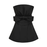 Caribe bowknot offshoulder mini dress