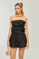 Caribe bowknot offshoulder mini dress