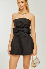 Caribe bowknot offshoulder mini dress