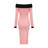 Carine pink midi dress