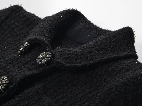 Carla Jacket & Skirt Set - Peplum Silhouette - Classic Design - Chic Styling - Textured Sparkle Fabric - Decorative Button Details