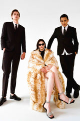 Carly Coat - Faux - Fur Detail - Lapel Design - Front Button Fastening - Midi Length