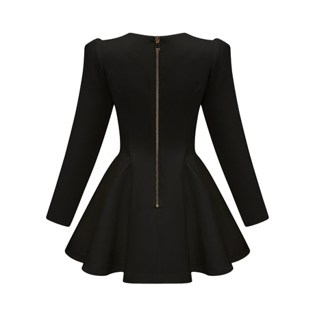 Carmina Blazer - V - Neck - Long Sleeves - Tone Buttons - A - Line
