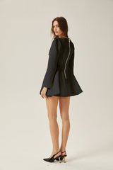 Carmina Blazer - V - Neck - Long Sleeves - Tone Buttons - A - Line