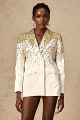 Carole sequinembellished doublebreasted blazer