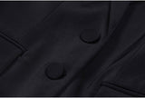 Carolina Blazer - Tailored Silhouette - Crystal Embellishments - Slim Fit - Deep Lapel - Rhinestone Appliqués