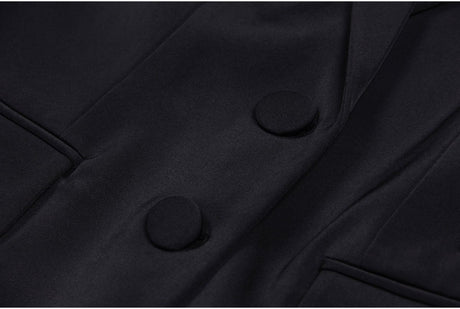 Carolina Blazer - Tailored Silhouette - Crystal Embellishments - Slim Fit - Deep Lapel - Rhinestone Appliqués