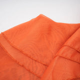 Carrie Orange Halterneck Flounced Maxi Dress