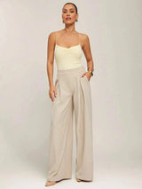 Cassandra Bodysuit - High Stretch Elasticity - Slim Fit - Casual Style - Sleeveless - Neckline Spaghetti Strap - Waist Line Natural (mid Waist)