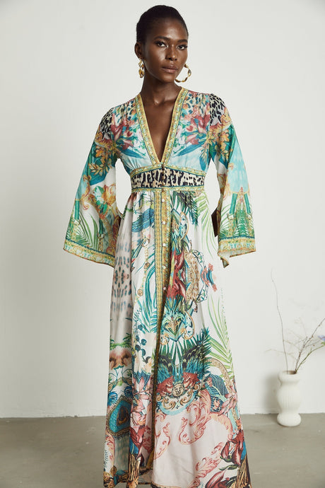 Cassandra graphicprint maxi dress