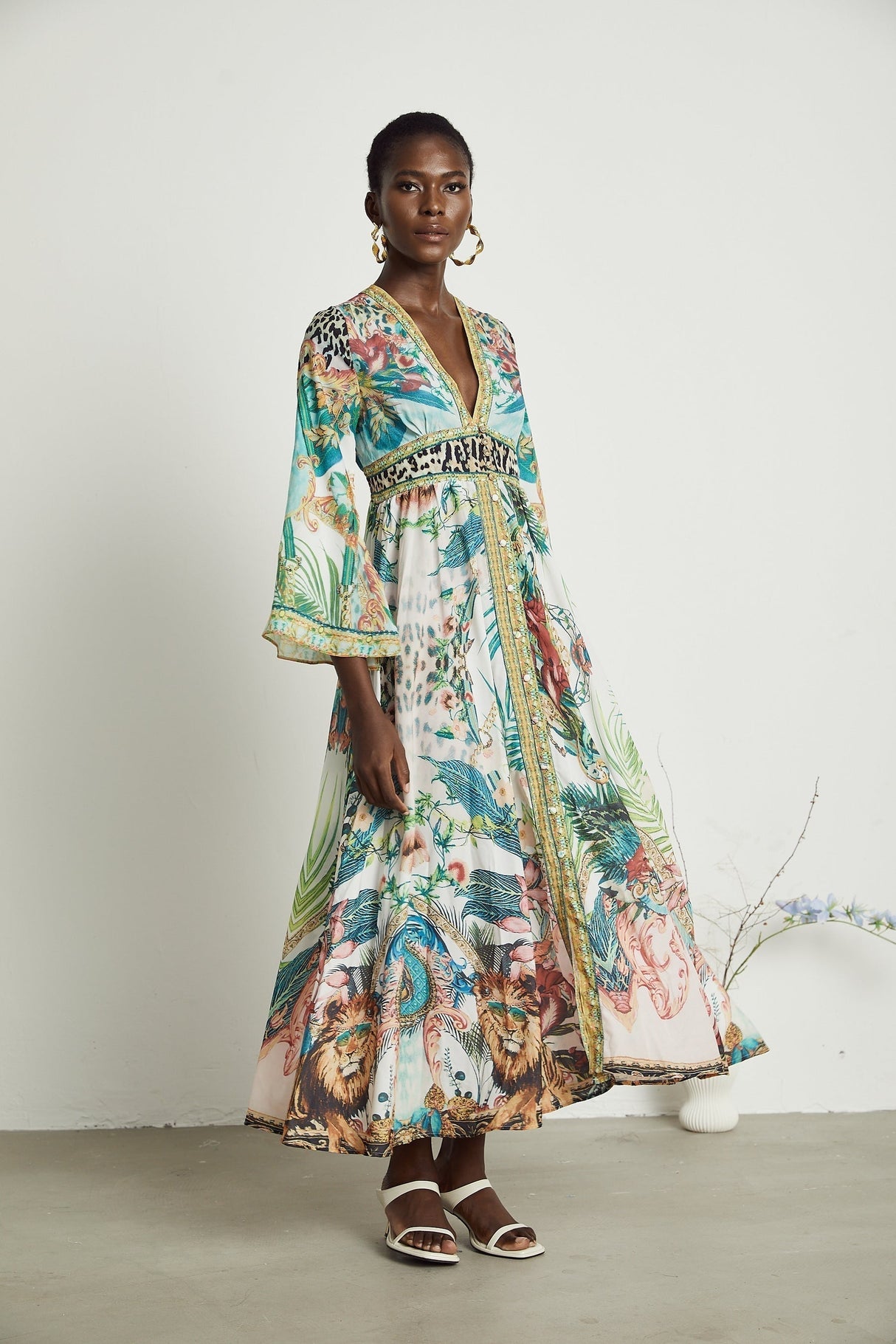 Cassandra graphicprint maxi dress