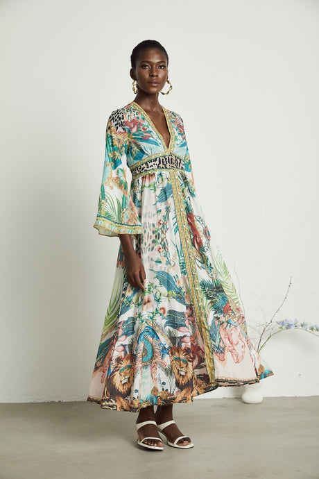 Cassandra graphicprint maxi dress