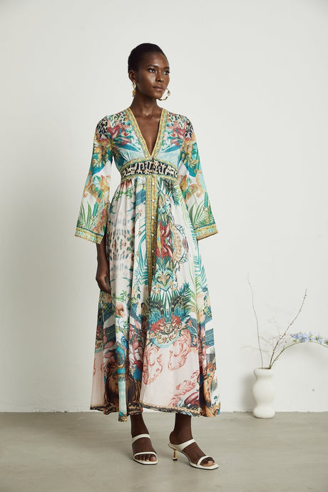 Cassandra graphicprint maxi dress
