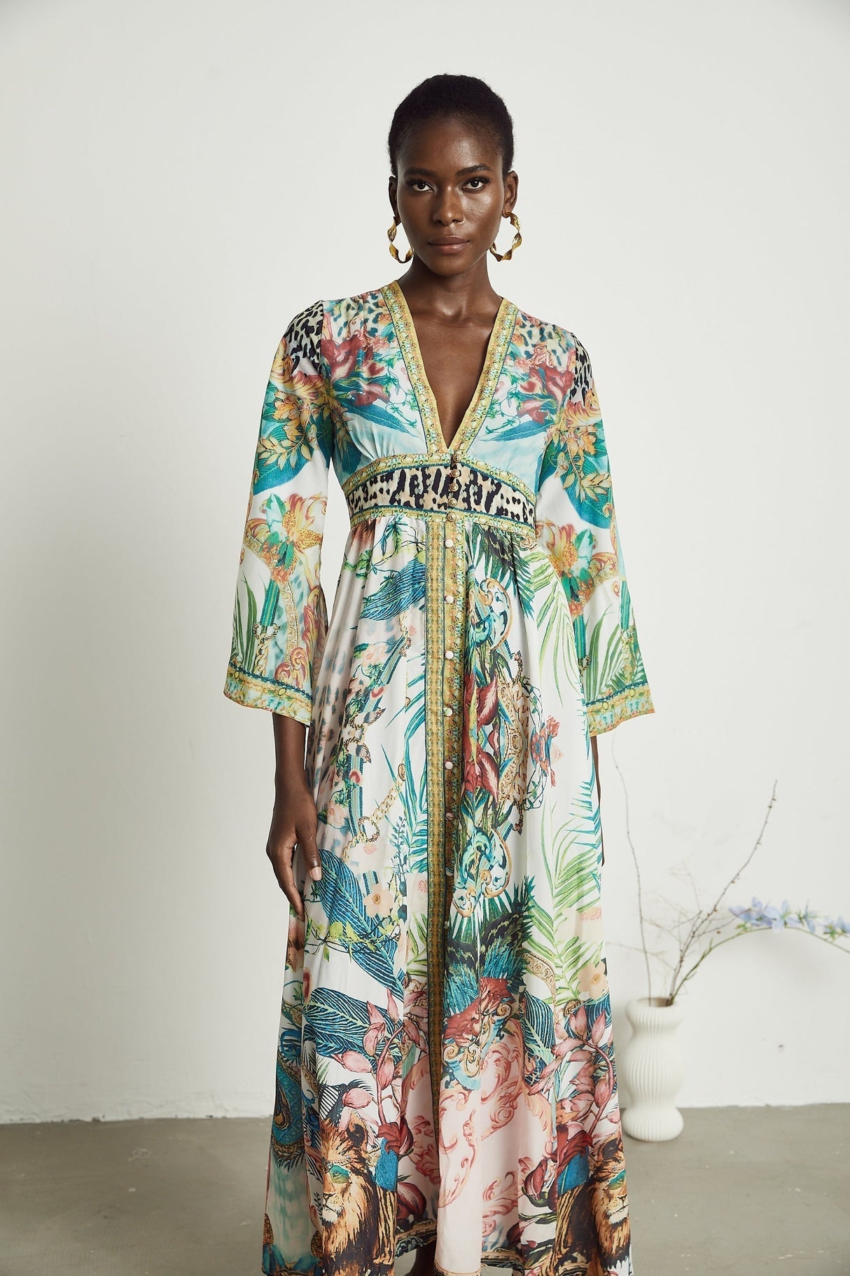 Cassandra graphicprint maxi dress
