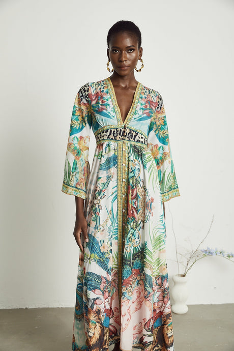 Cassandra graphicprint maxi dress