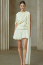 Cassidy Mini Dress Pleated Ribbon Bubble Hem Glitter Accent