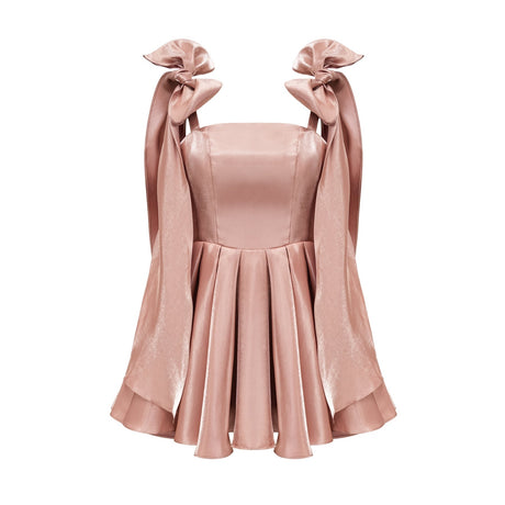Catiana bowdetail flared dress