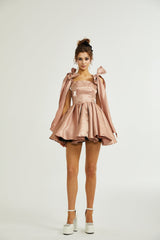 Catiana bowdetail flared dress