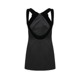 Catriona velvetbow lowback mini dress