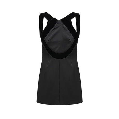 Catriona velvetbow lowback mini dress